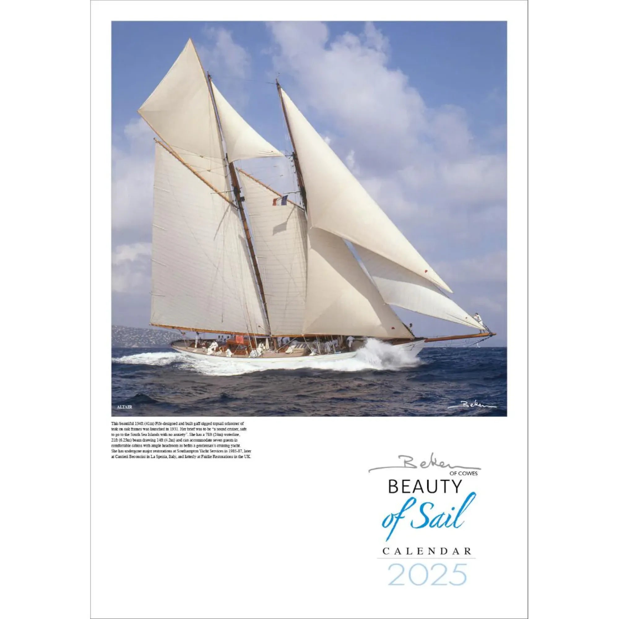 Beken of Cowes 2025 Beauty of Sail Calendar