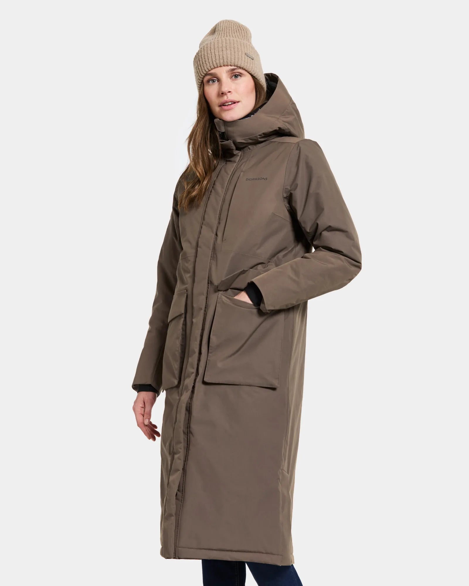 Leya Long Parka - Mocha Brown
