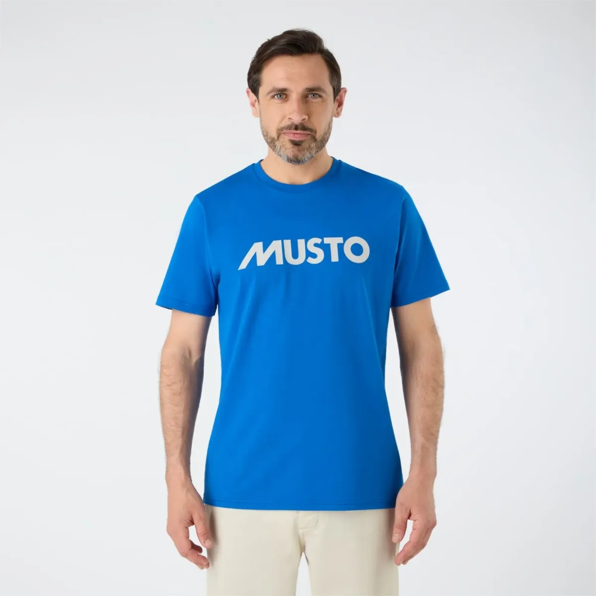 Men's Musto Logo T-Shirt - Aruba Blue