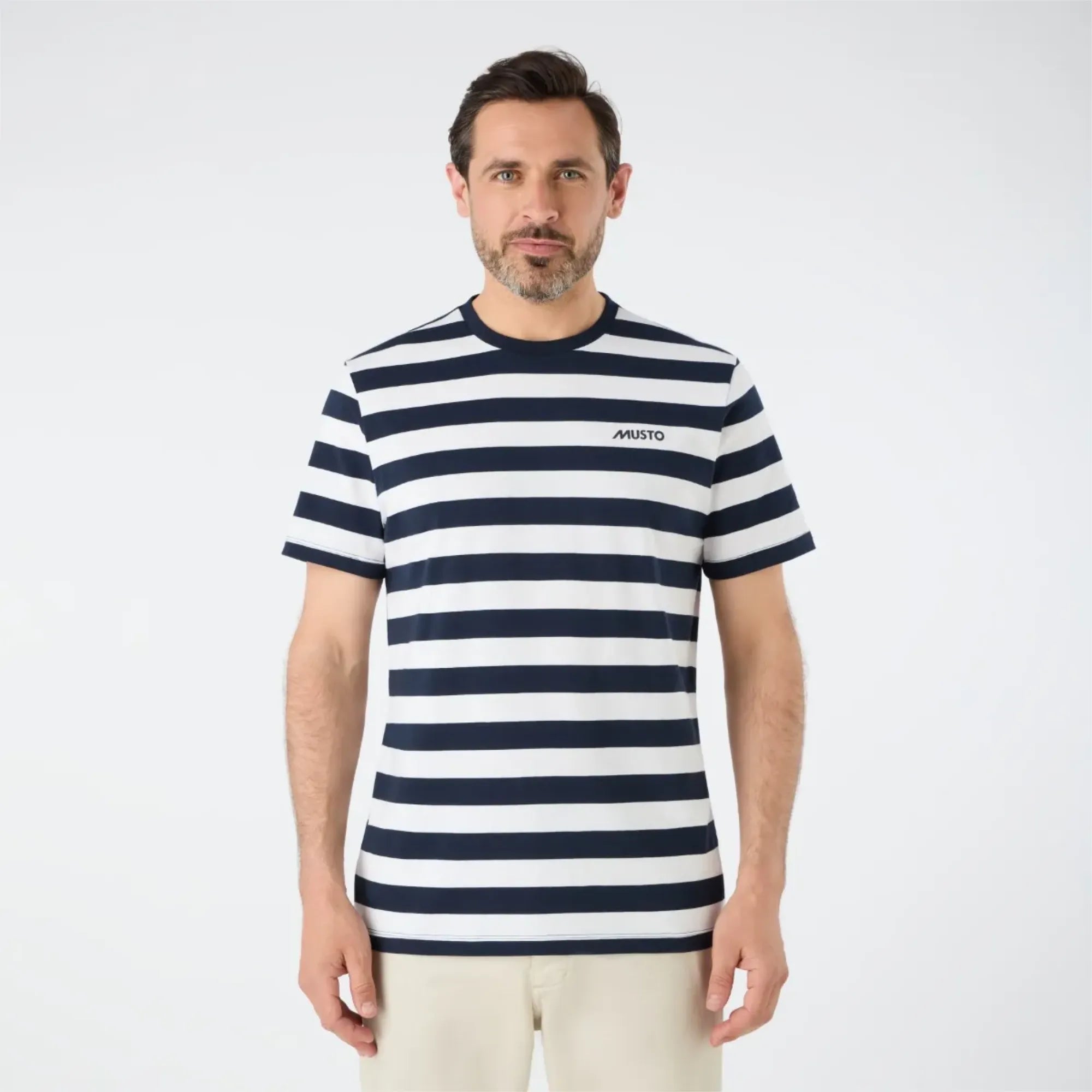 Men's Classic Striped Short Sleeve T-Shirt - Navy/White