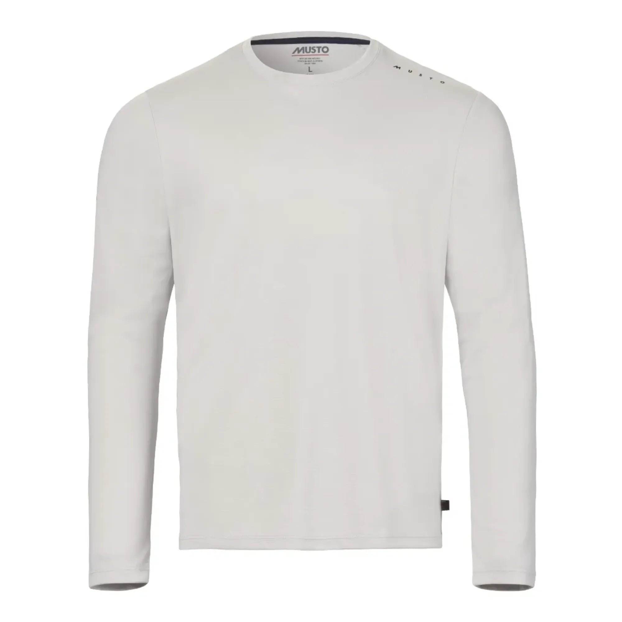 Men's Evo Crew Sunblock Long Sleeve T-Shirt - Platinum
