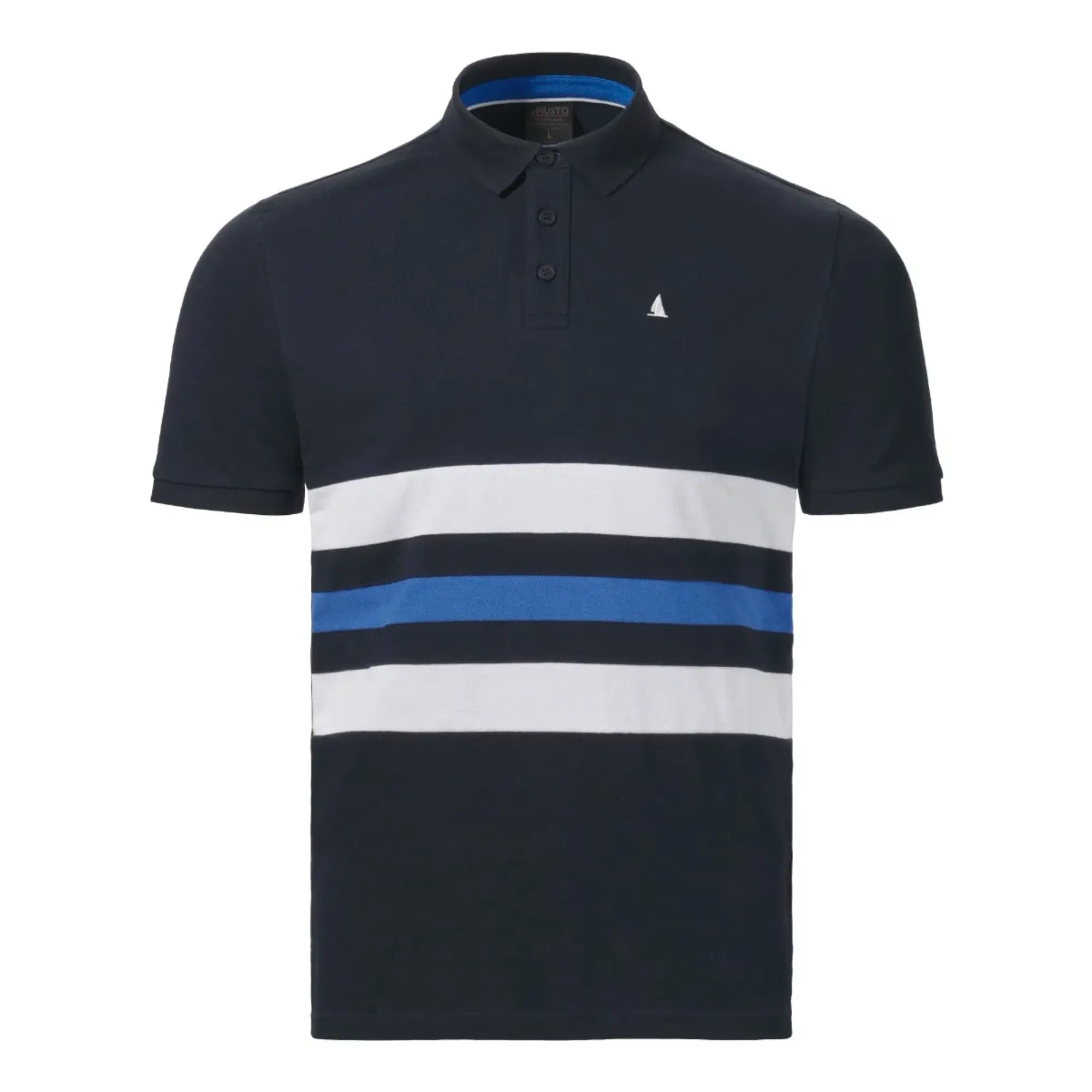Men's Original Striped Short Sleeve Polo - Navy