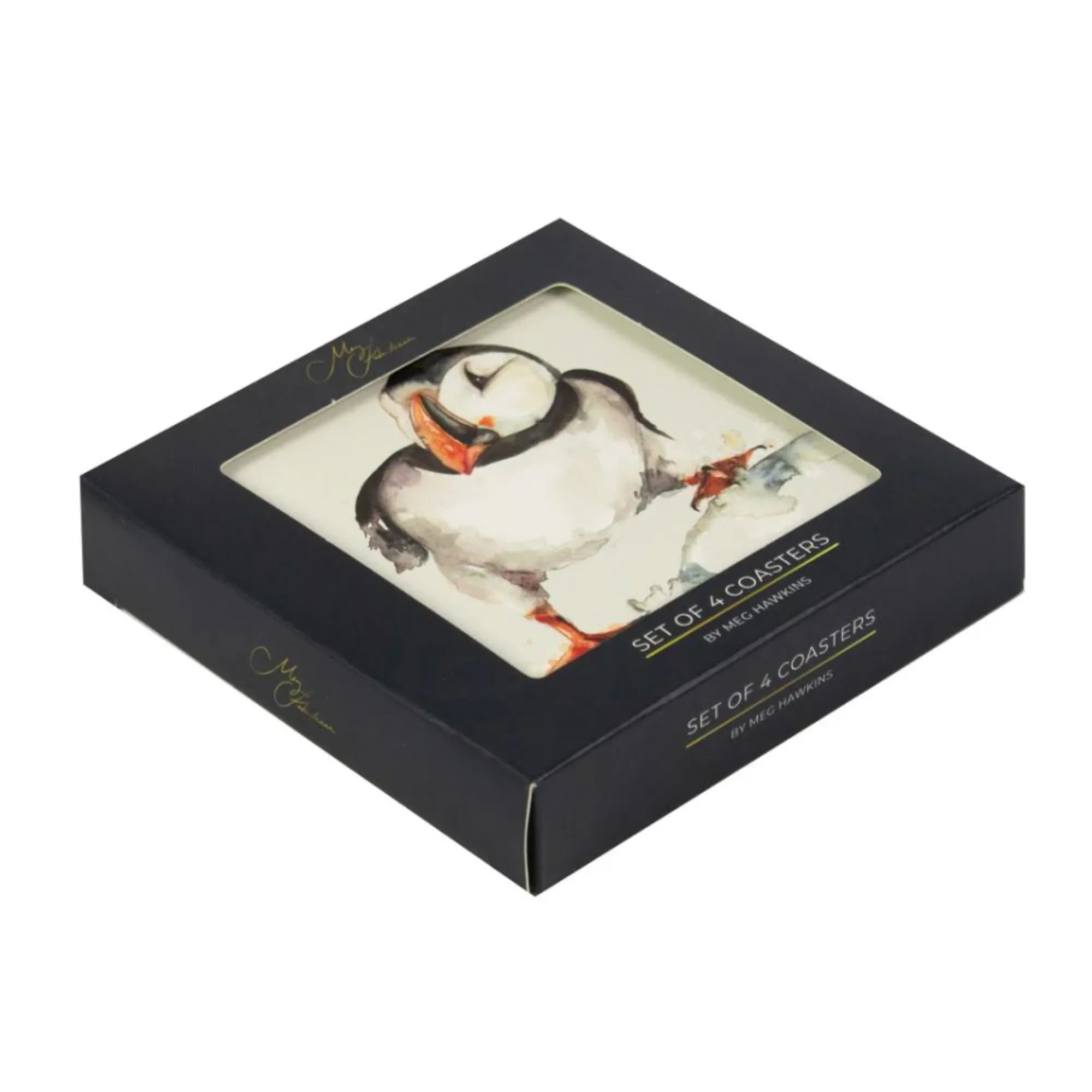 Meg Hawkins Puffin Coasters (Set of 4)