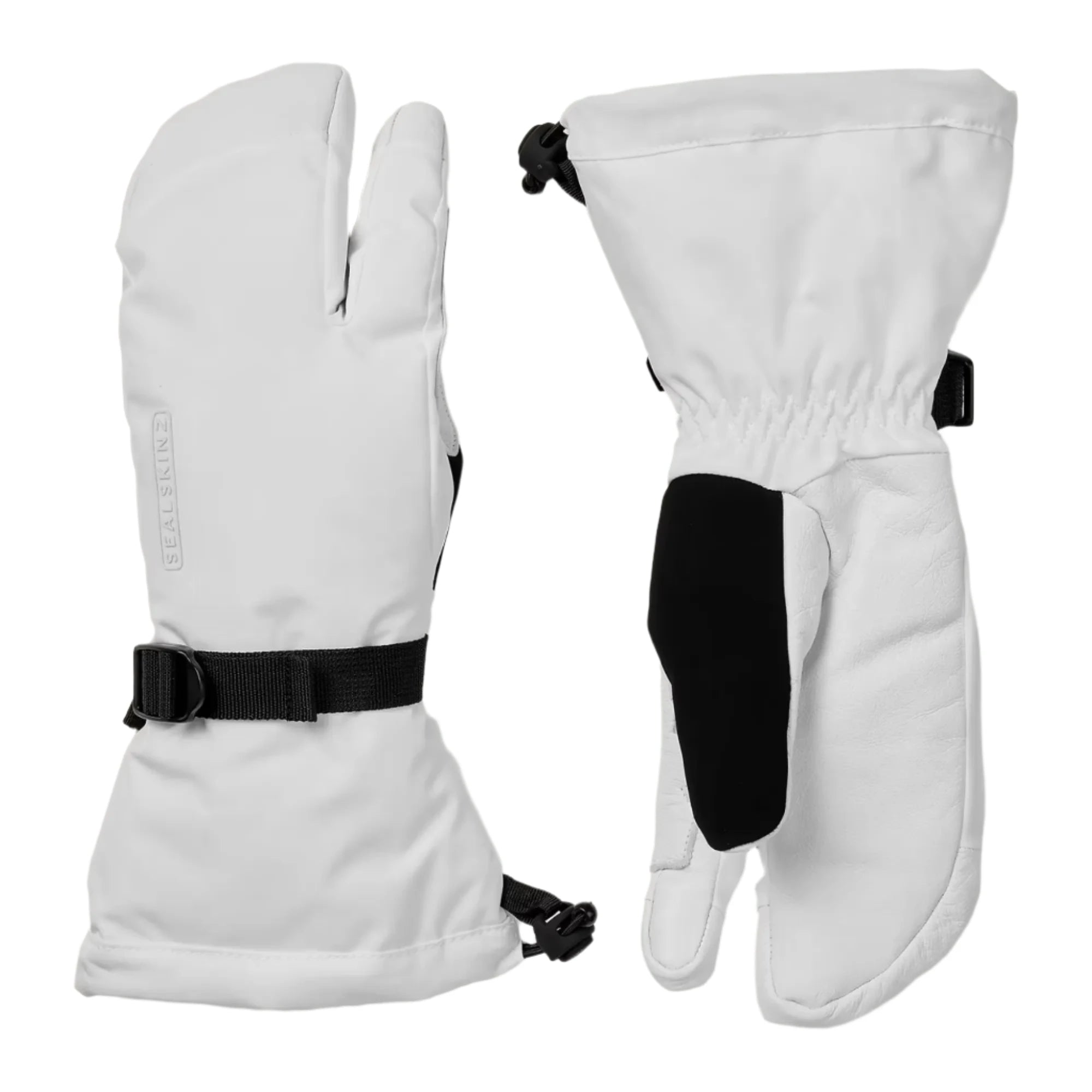 Congham Women's Waterproof Thermal Ski Split Finger Mittens - White
