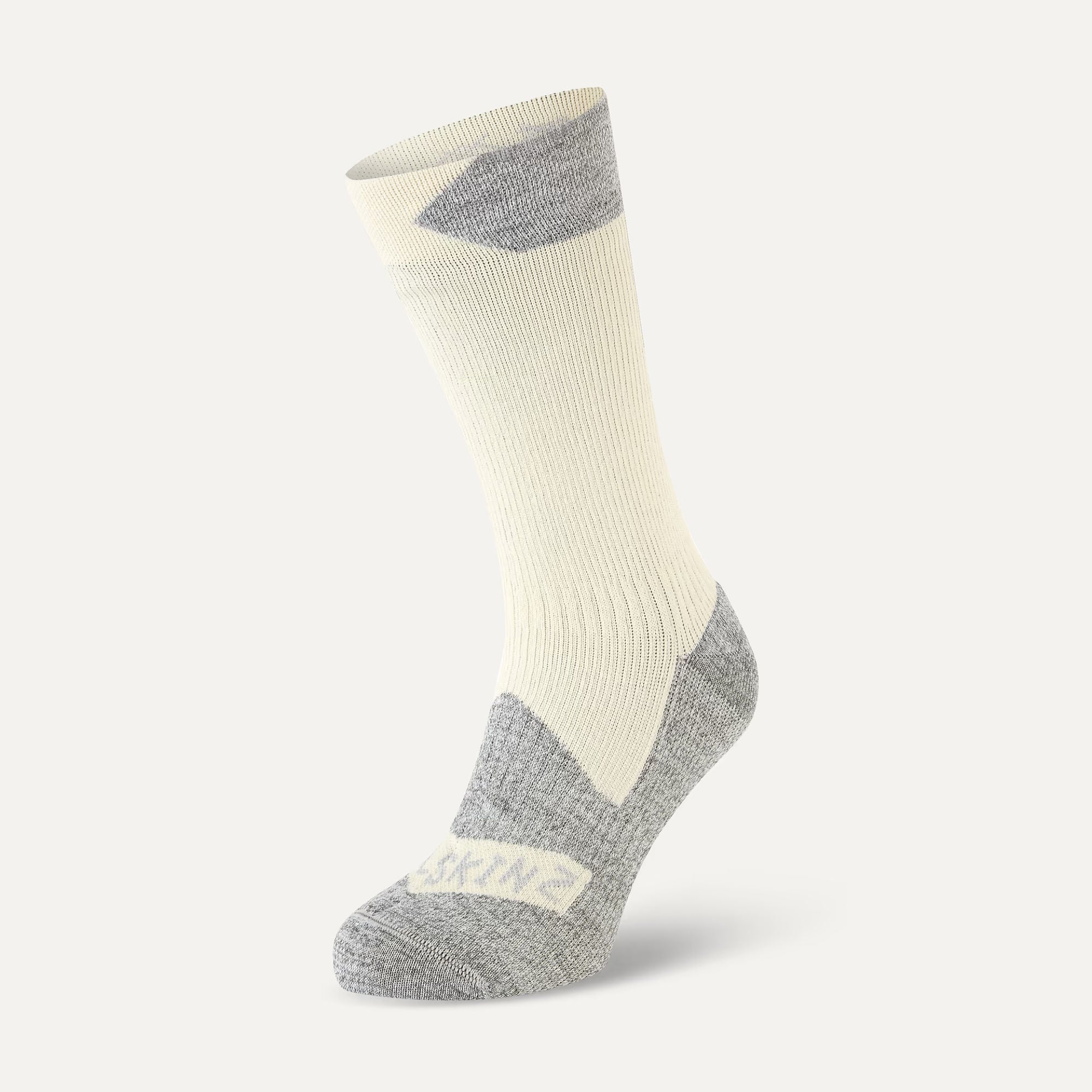 Raynham Mid Length Socks - Cream/Grey Marl
