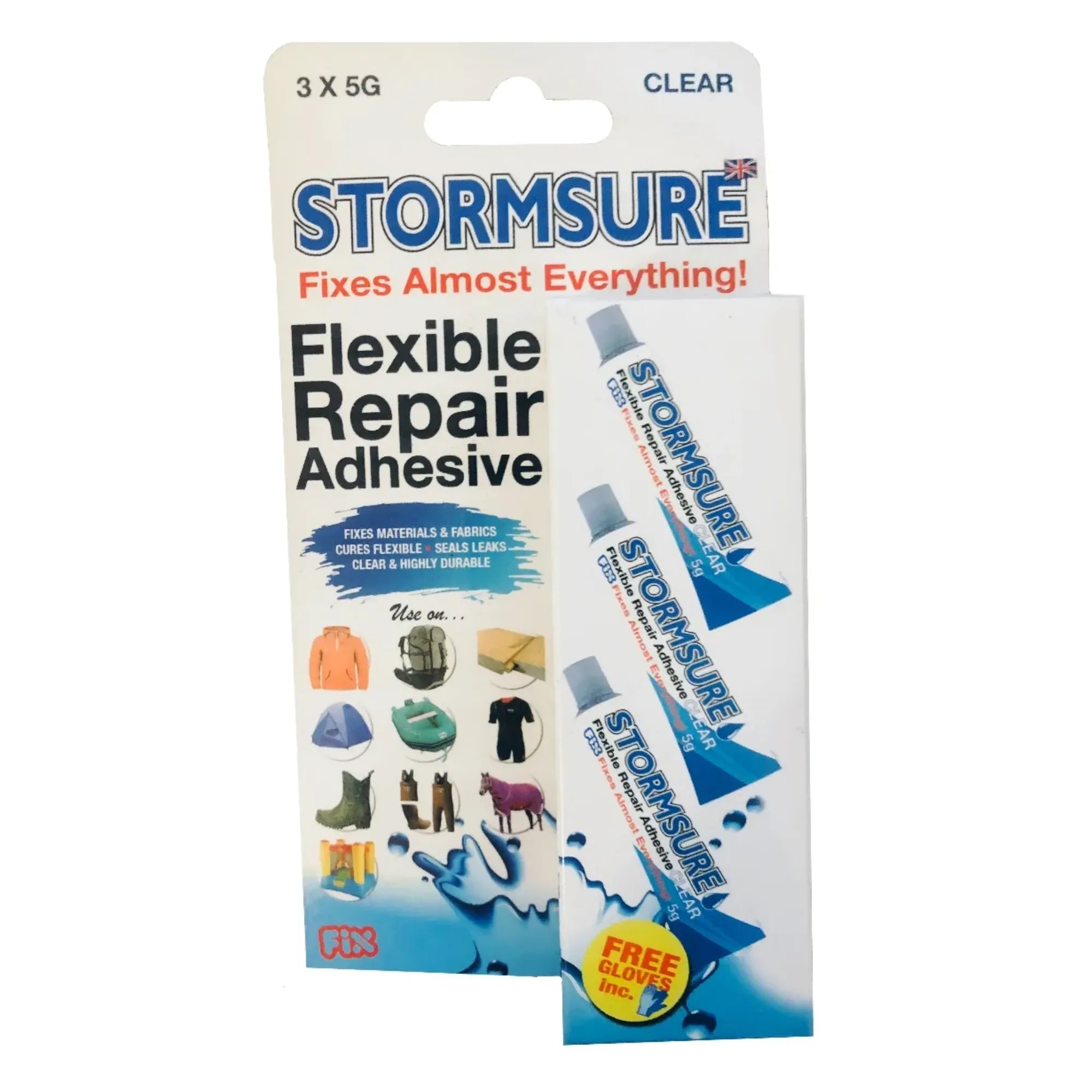 Flexible Repair Adhesive (3 x 5g Tubes) - Clear