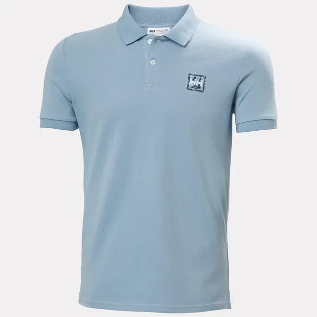 Toulon Graphic Polo - Windy Blue