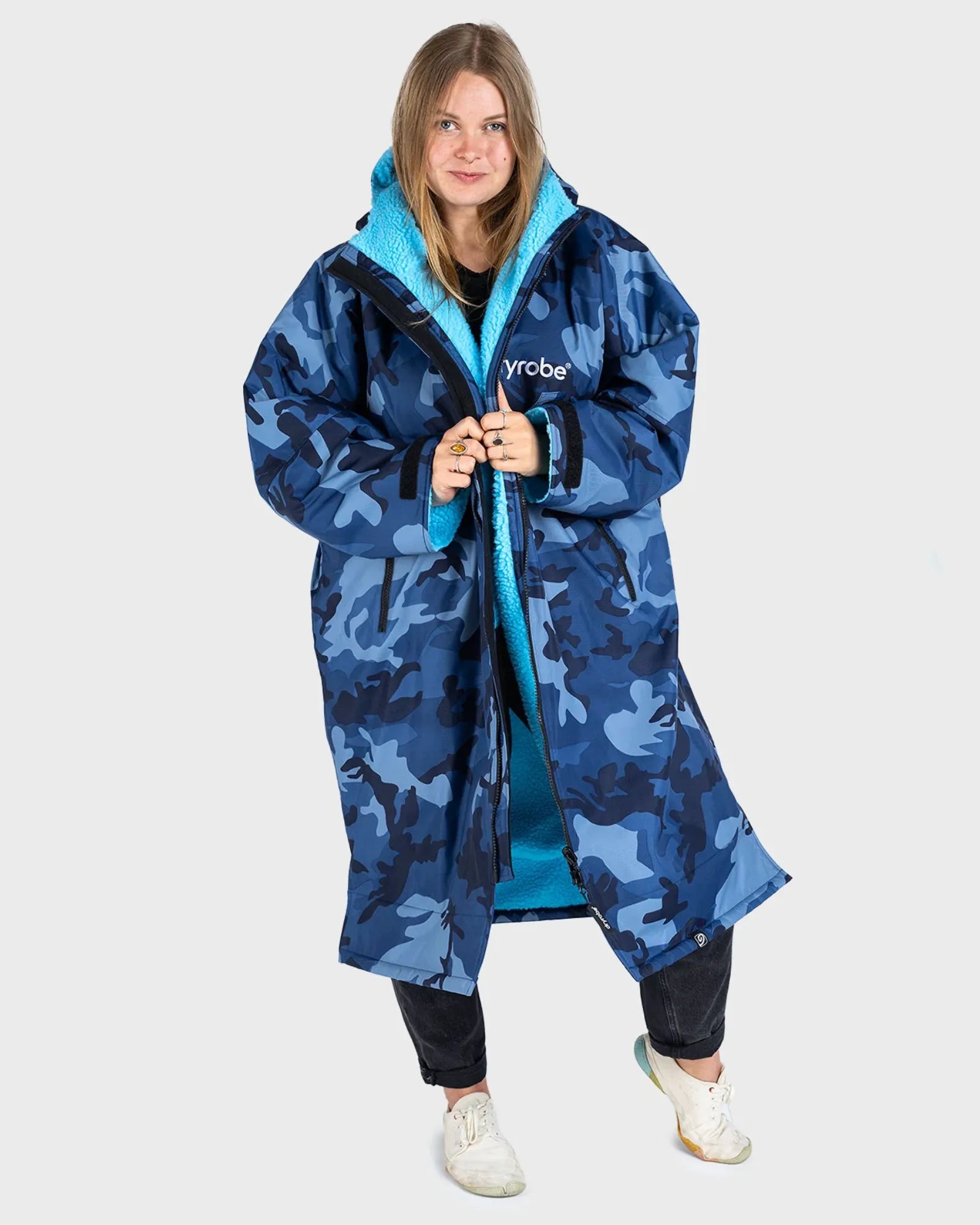 dryrobe Advance Long Sleeve - Blue Camo Blue