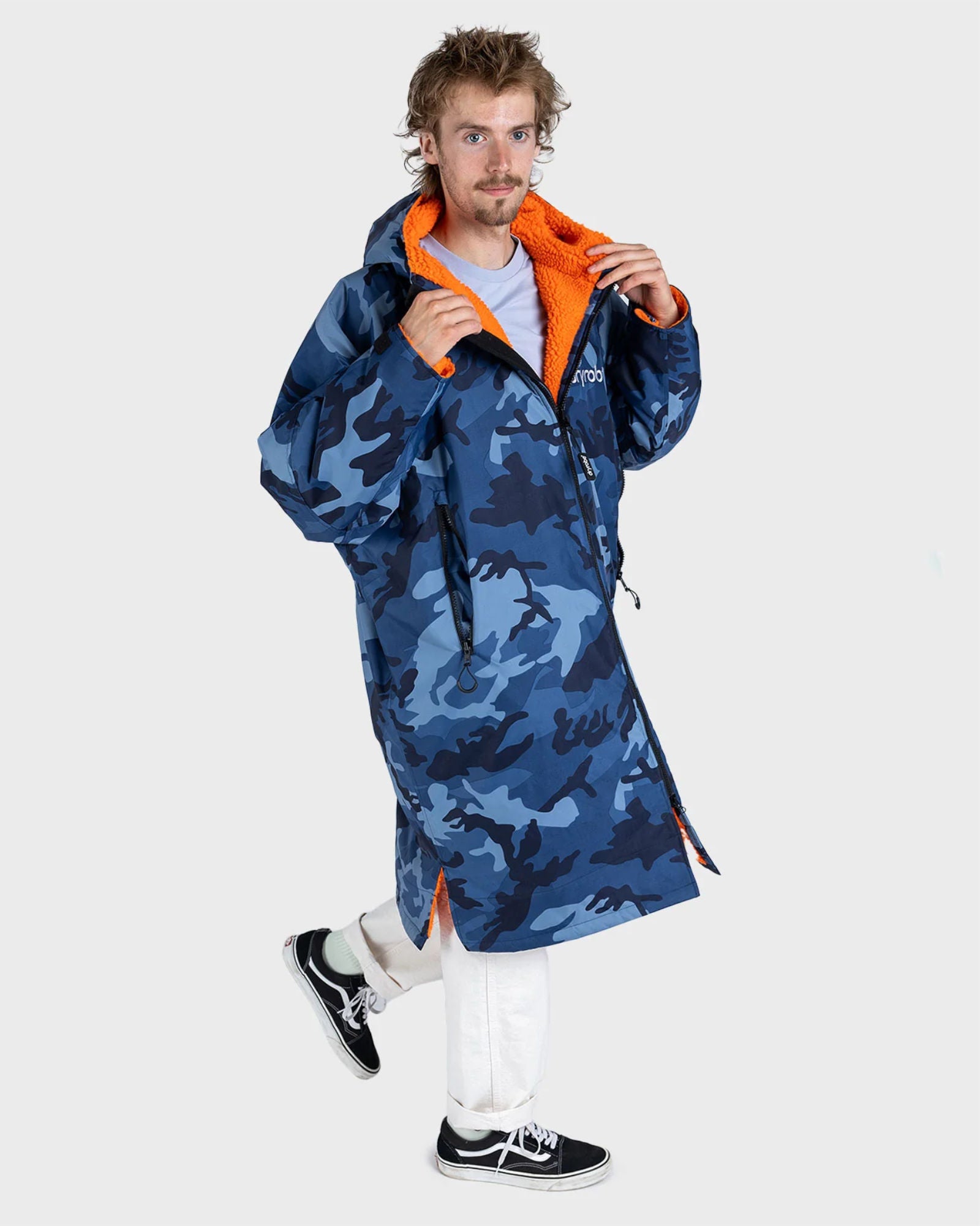 dryrobe Advance Long Sleeve - Blue Camo Orange