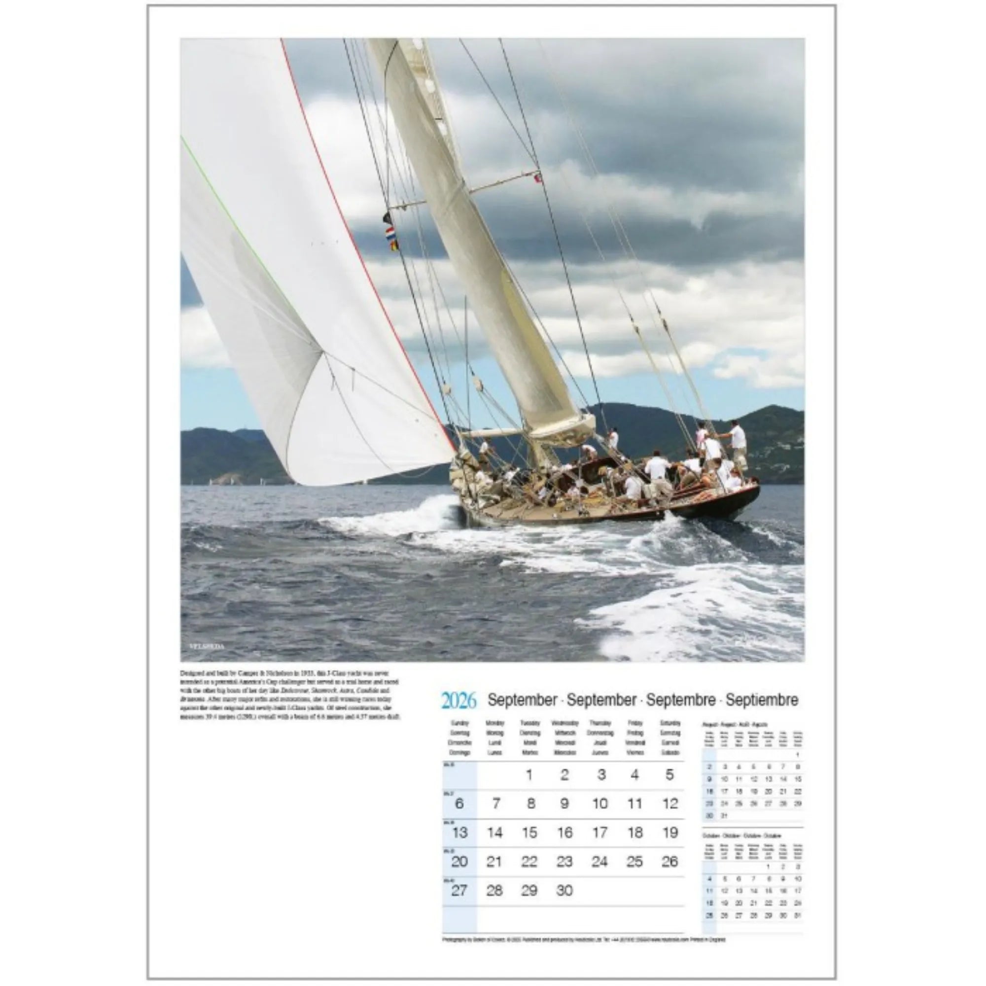 Beken of Cowes Beauty of Sail 2026 Calendar
