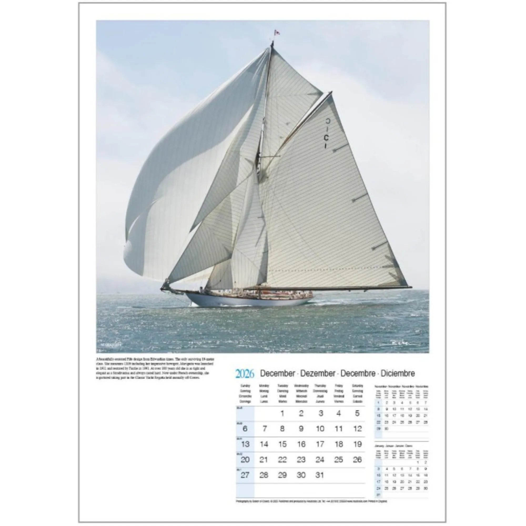 Beken of Cowes Beauty of Sail 2026 Calendar
