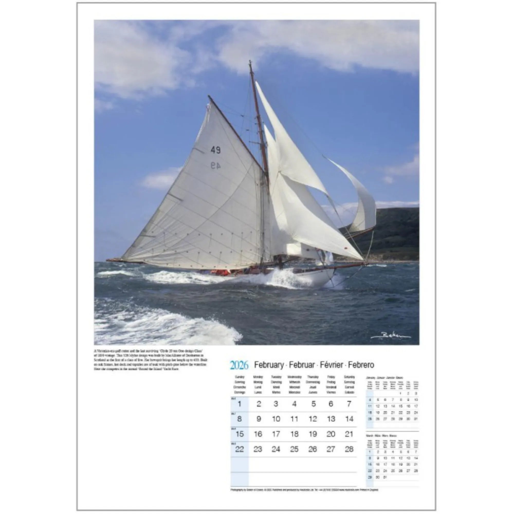 Beken of Cowes Beauty of Sail 2026 Calendar