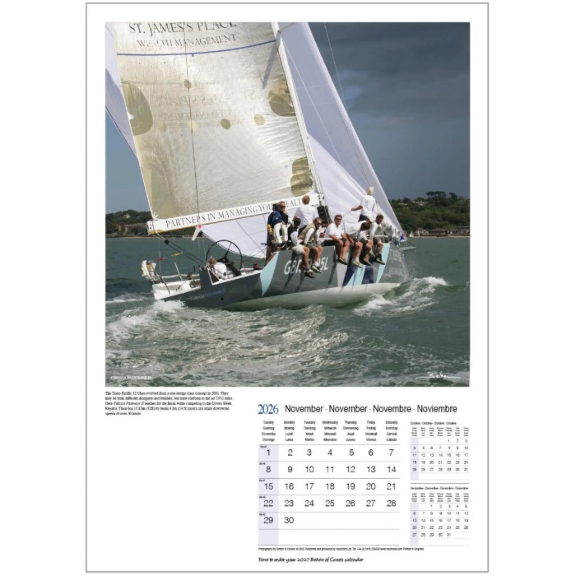 Beken of Cowes Yachting 2026 Calendar