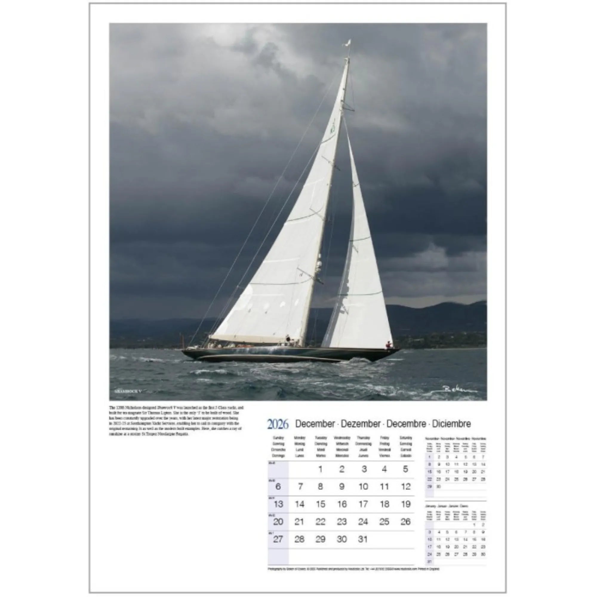 Beken of Cowes Yachting 2026 Calendar