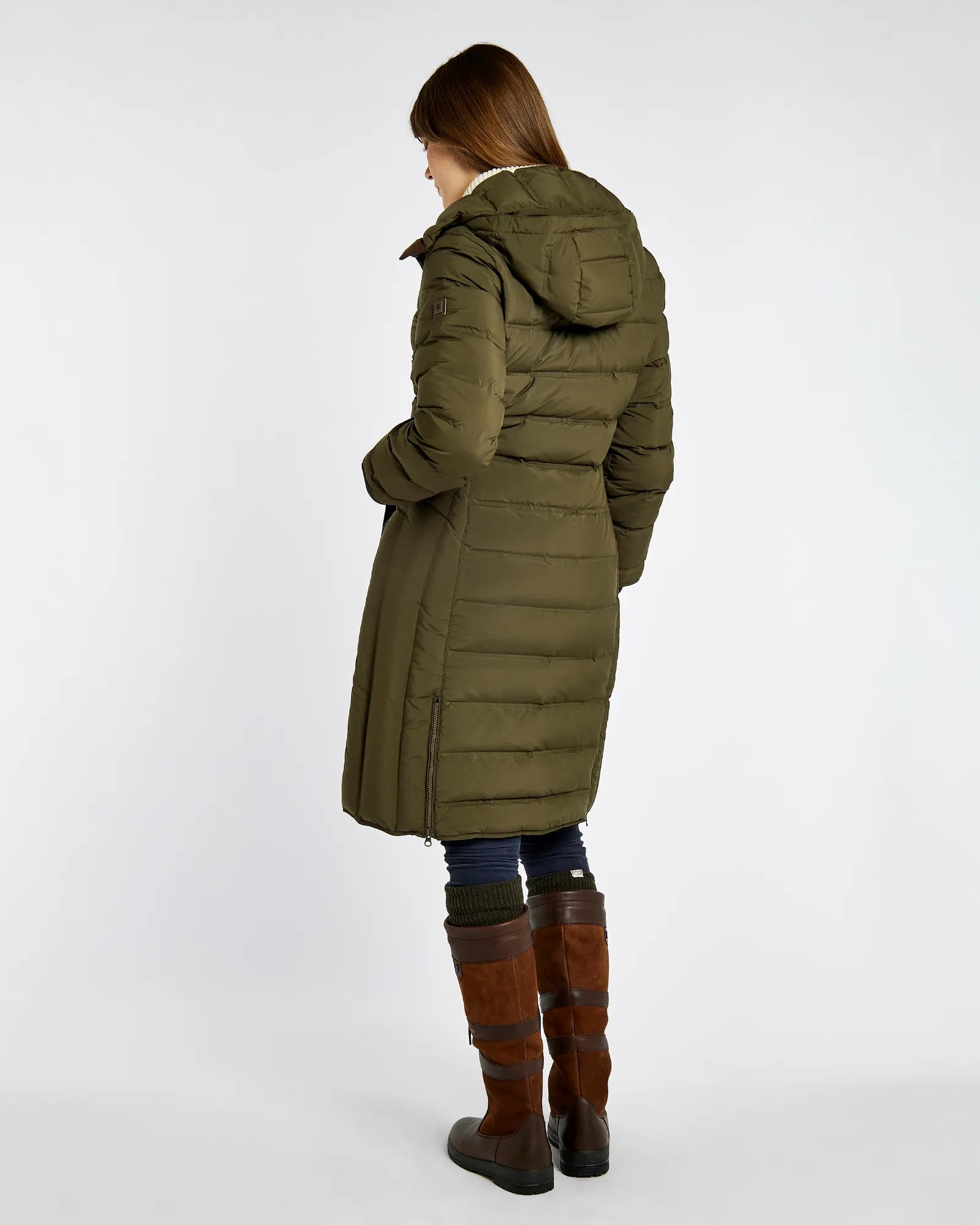 Dubarry Meyers Long Length Coat Olive - Main Image