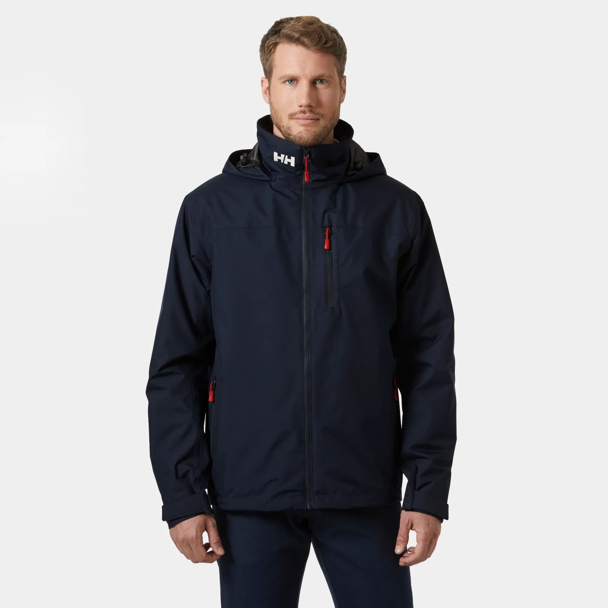 Mens Crew Hooded Midlayer Sailing Jacket 2.0 - Navy