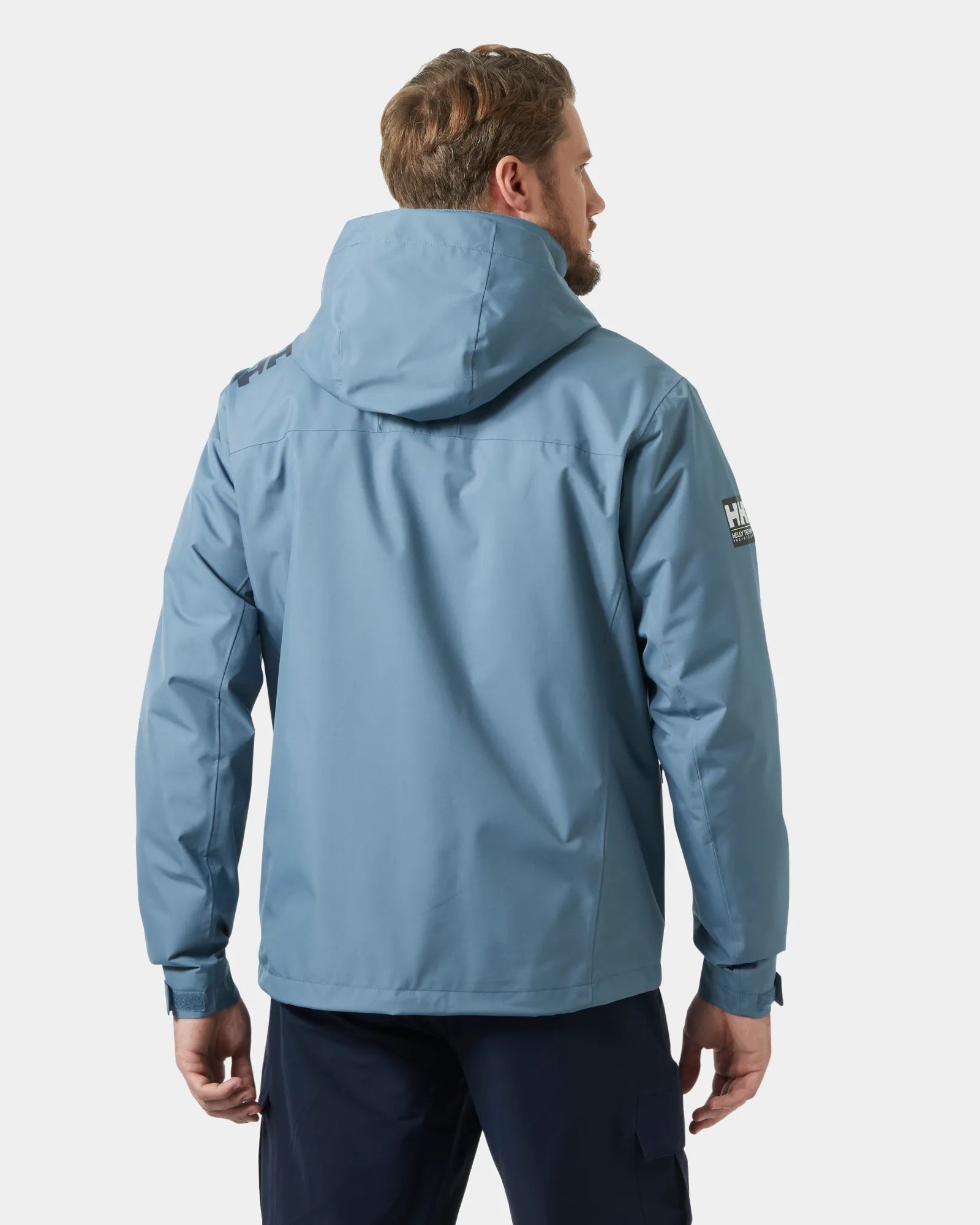 Men's Crew Hooded Midlayer Sailing Jacket - Washed Navy