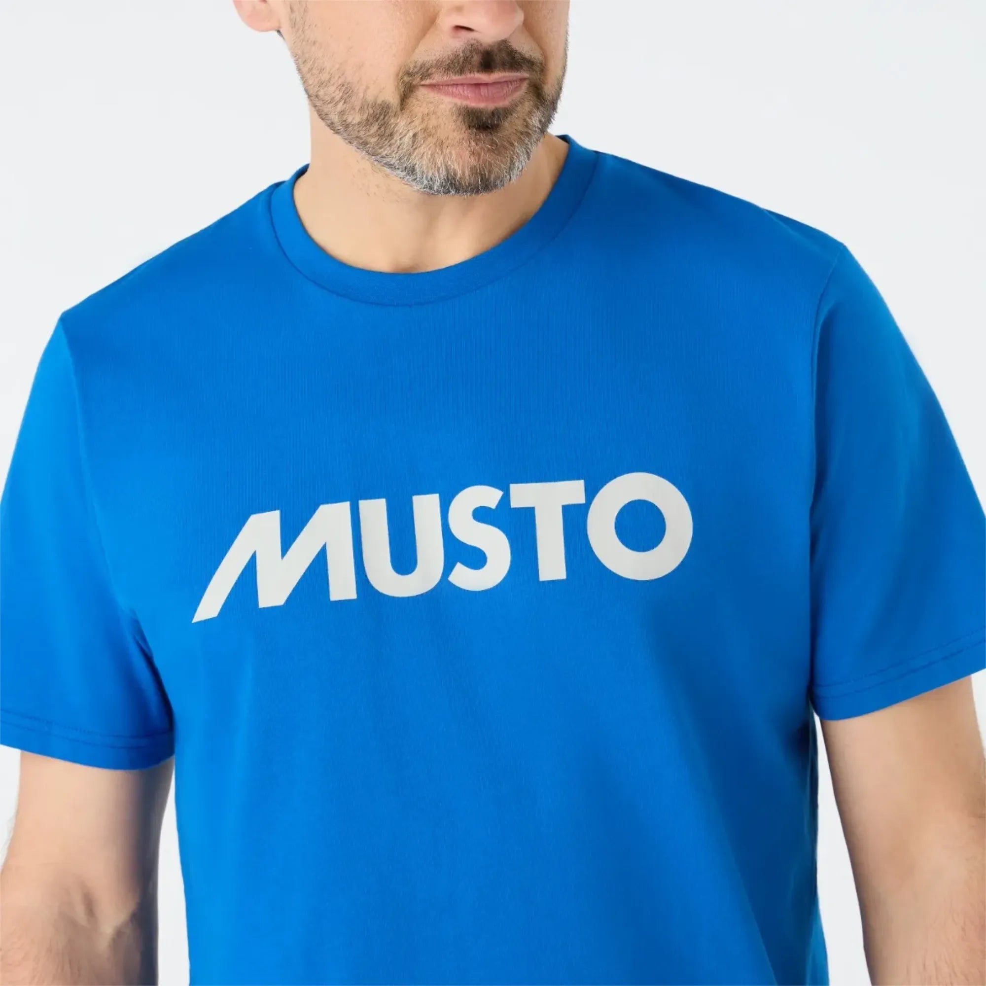 Men's Musto Logo T-Shirt - Aruba Blue