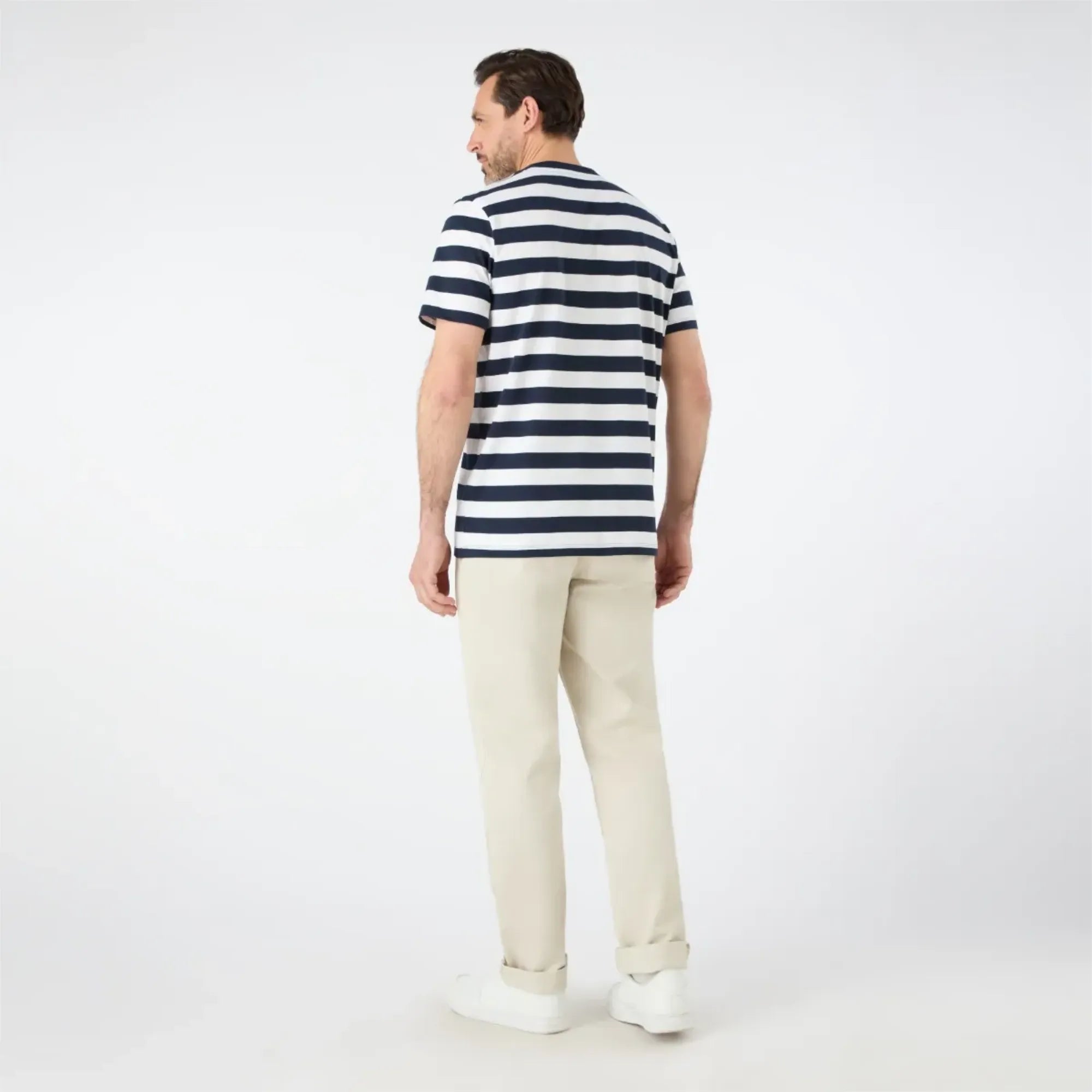 Men's Classic Striped Short Sleeve T-Shirt - Navy/White