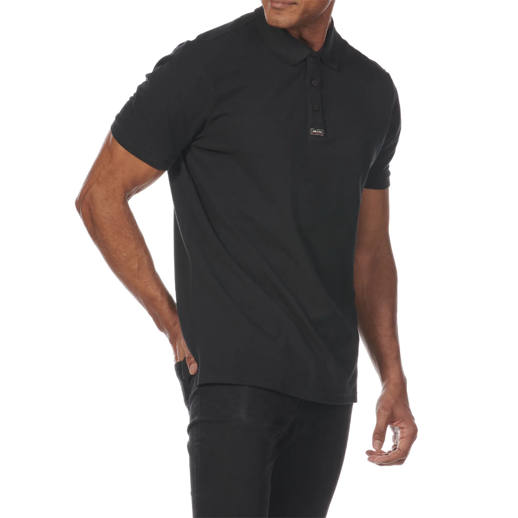 Men's Essential Pique Polo Shirt - Black