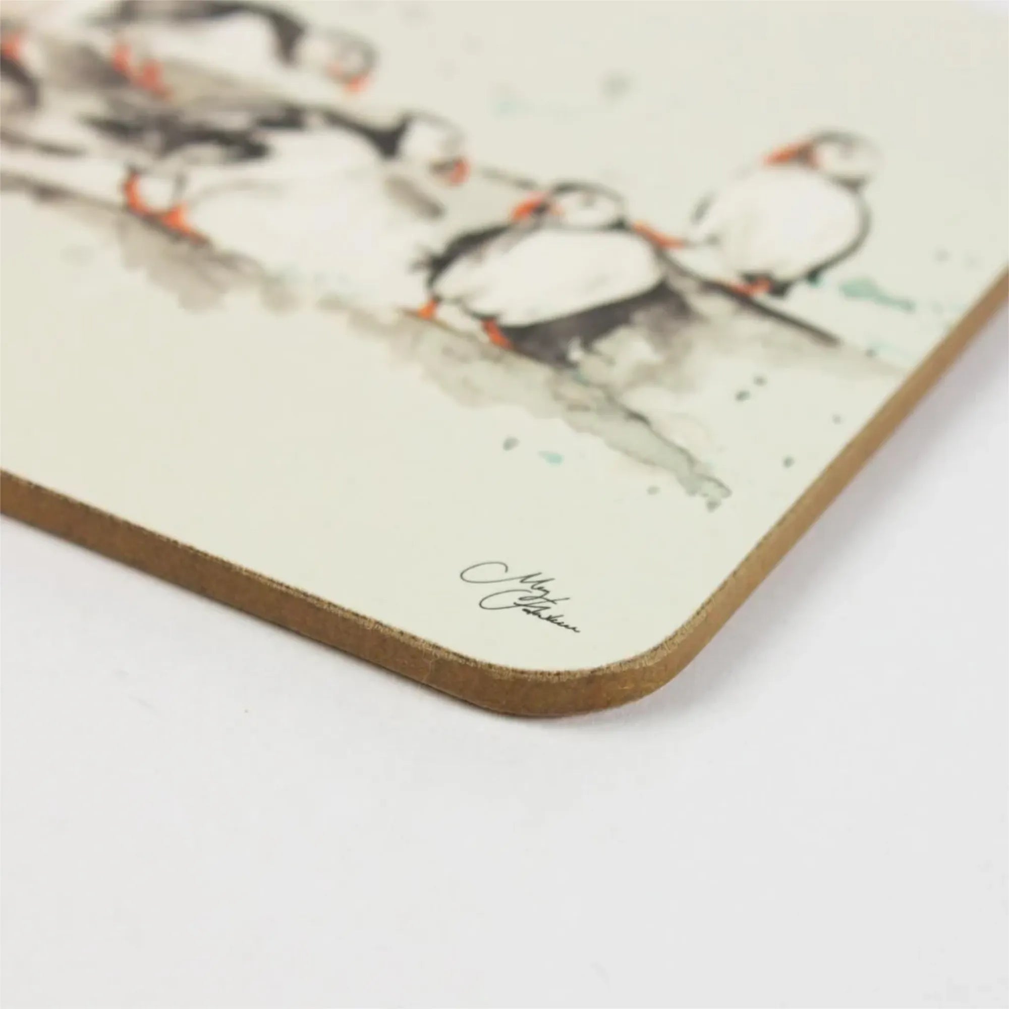 Meg Hawkins Puffin Trio Coasters (Set of 4)