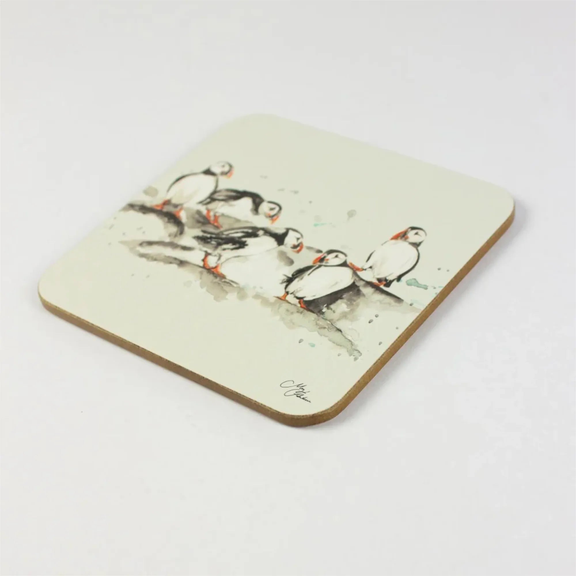 Meg Hawkins Puffin Trio Coasters (Set of 4)