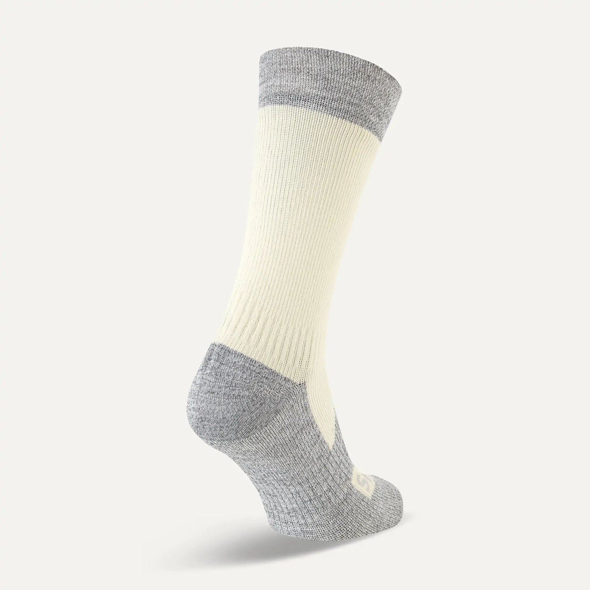 Raynham Mid Length Socks - Cream/Grey Marl