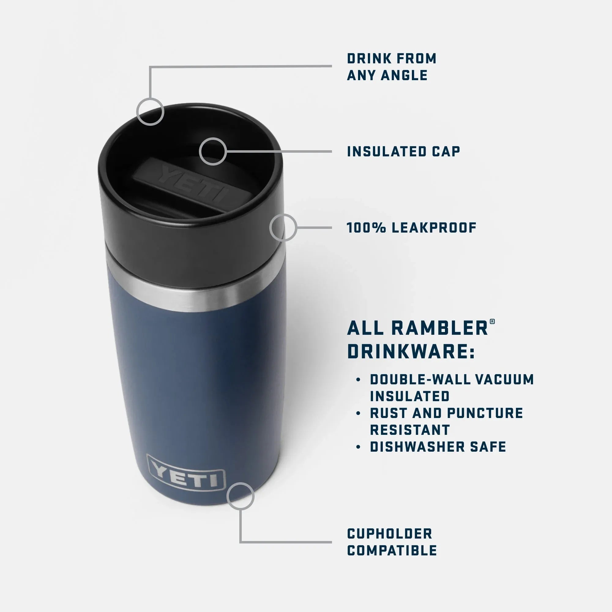 Rambler 12oz (355ml) Travel Bottle - Black