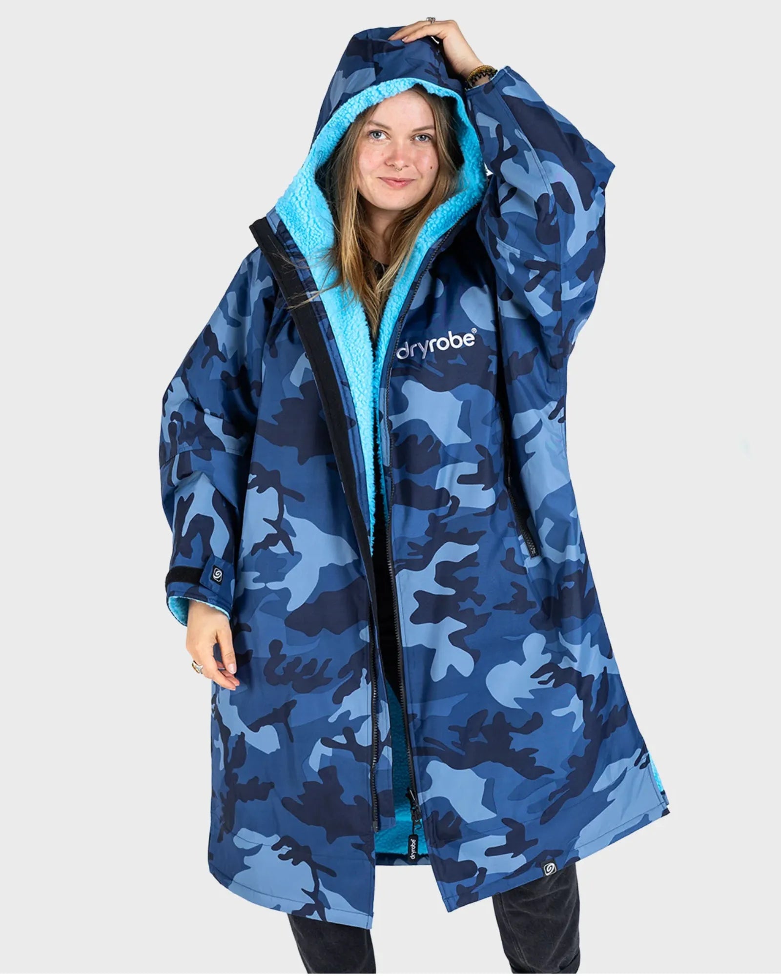 dryrobe Advance Long Sleeve - Blue Camo Blue