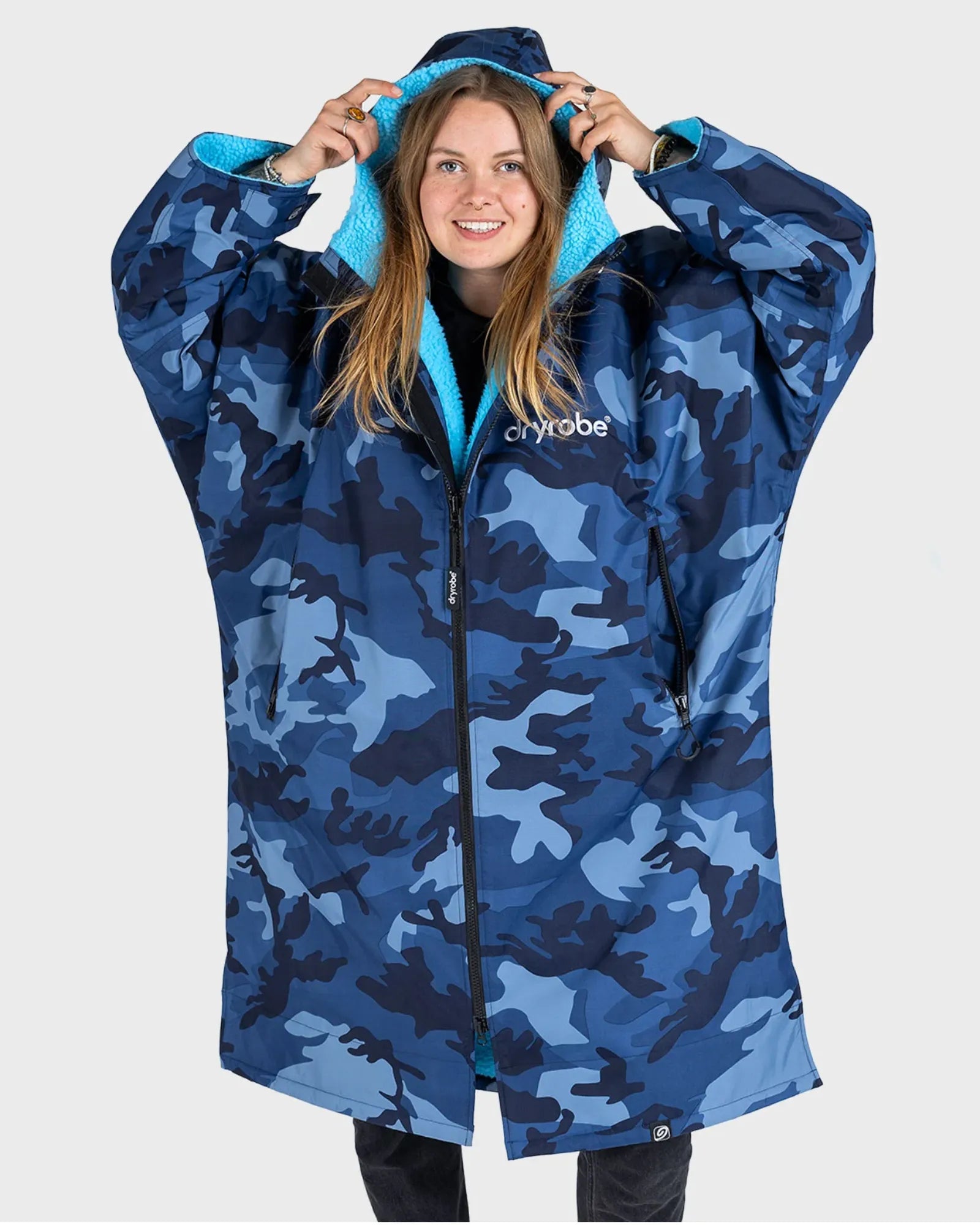 dryrobe Advance Long Sleeve - Blue Camo Blue