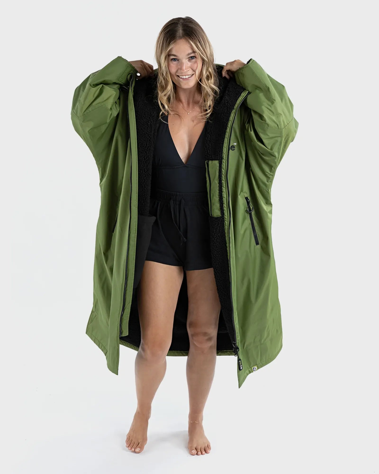 dryrobe Advance Long Sleeve - Forest Green/Black