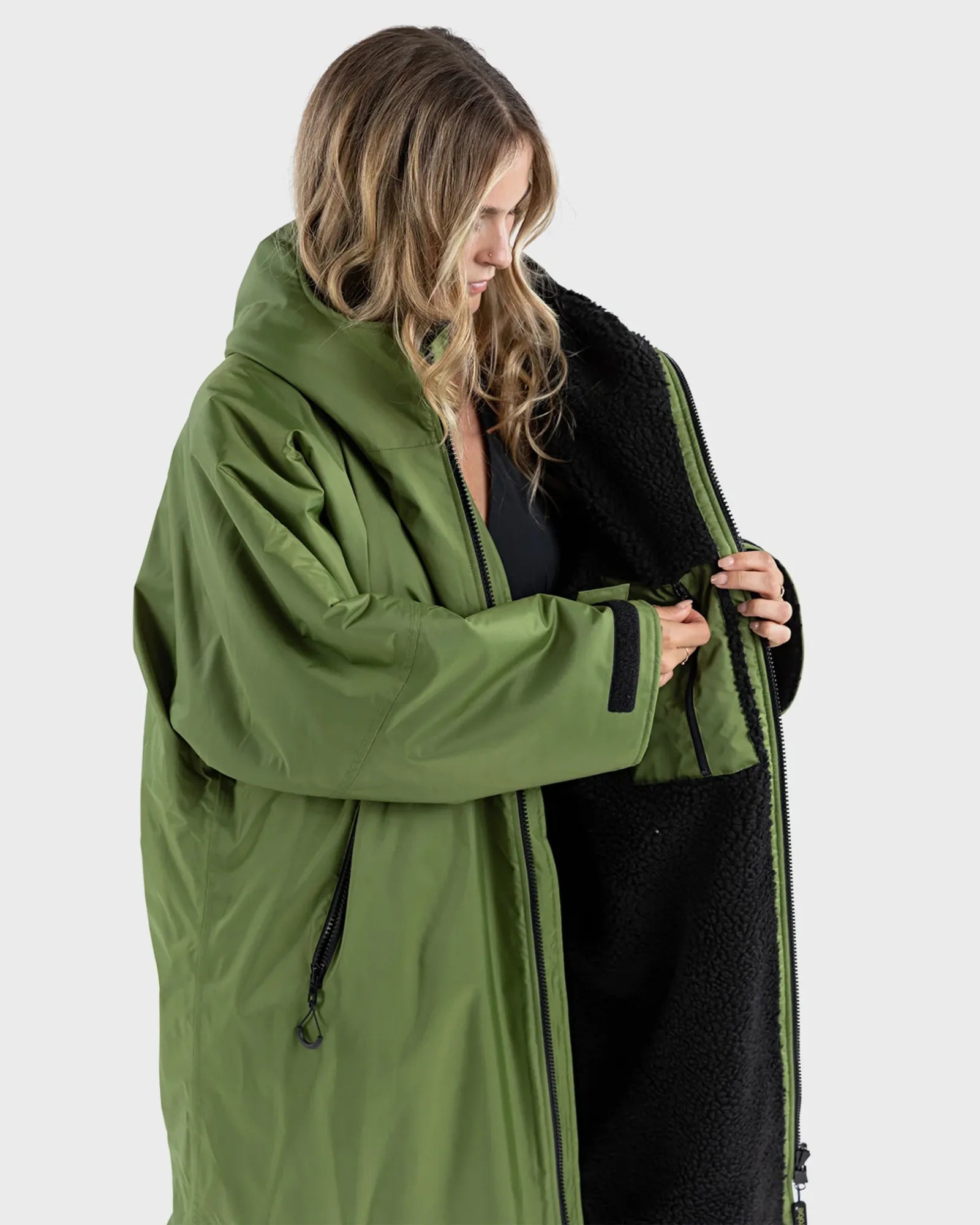 dryrobe Advance Long Sleeve - Forest Green/Black